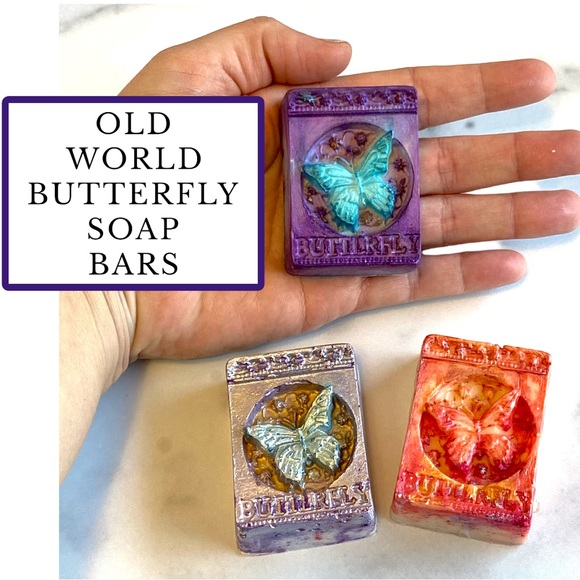 Effervescent Bubbles Other - 3 Bars, Butterfly Soap Bars, Handmade ( PRICE IS FIRM )